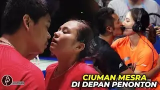 Ciuman Romantis Bikin Baper..!!! Ketika Pemain Badminton Pamer Kemesraan yg Buat Penonton Panas