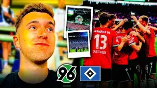 HANNOVER vs HSV Stadion Vlog 🔥 Feuerwerk, Choreos und tausende Hamburger!