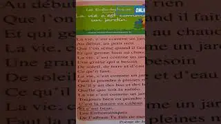 Chanson : la vie c'est comme un jardin 6ème année primaire le français pratique
