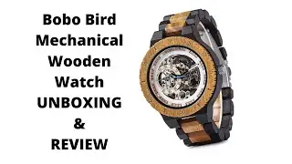 Unboxing and Review: BOBO BIRD Mens Wooden Mechanical Watch