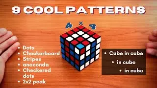 9 COOL PATTERNS for the 4x4 Rubik's Cube (Checkerboard, Cube in cube in cube in cube, and more...)