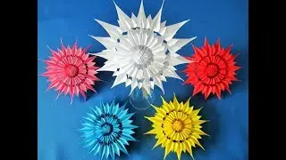 DIY: 3D Schneeflocken ( Sterne) aus Notizzettel/ 3D Snowflakes from sticky note