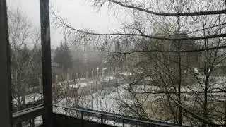 Снег в конце апреля