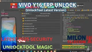 Vivo Y16 FRP Unlock Tool | UnlockTool & TSM-Tool Pro | 100% Working 2025 | Milon Telecom