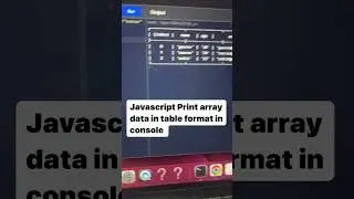 Print array data in table format 