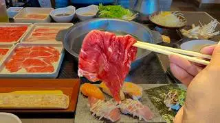 Japanese All-You-Can-Eat Hotpot Buffet 🍲🍣 | Yuzuan