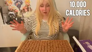 Girl VS the BIGGEST Bar of Chocolate 🍫