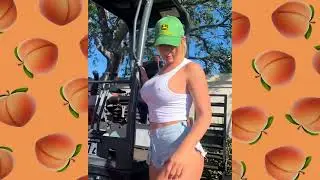 2024 Working girl in a short T-shirt 👙18+🚫 Cute girl in tight pants😍 Wet vs Dry Transparent Clothing