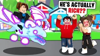 NOOB With a MEGA NEON Frost Dragon! (Roblox Adopt Me)