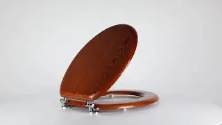 Angel Shield High Quality Antibacterial Wooden Toilet Seat Installation Demonstration Video
