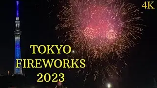 Tokyo Biggest Fireworks 2023, 4K HDR | 東京花火大会 2023 | Sumidagawa Fireworks, Tokyo, Japan