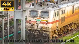 MIRAJ JUNCTION TRAINSPOTTING! 🚆 | Non-Stop Railway Action