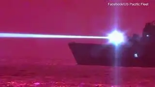 US Navy laser weapons destroy drone live video