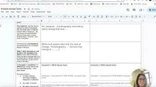 Poem Comparison Writing