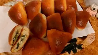Пирожки с зелёным луком и яйцом Из дрожжевого теста
