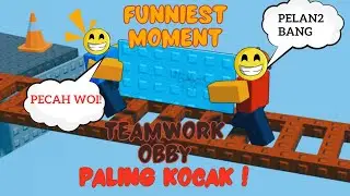 momen kocak saat main game obby tapi sambil  kaca - roblox funniest moment