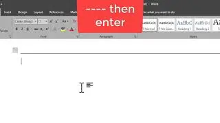 Word make lines quickly