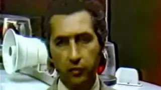 Candidate for PBA President Phil Caruso on Channel 5, WNEW-TV, May 25, 1977.