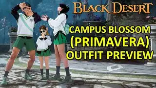 Primavera (Campus Blossom) Outfit School Uniform Costume Preview (Black Desert Online) BDO All Class