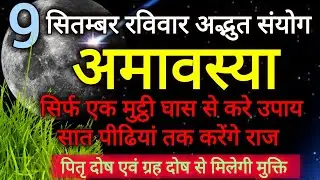 9 सितम्बर रविवार अद्भुत संयोग में पितृ अमावस, सिर्फ 1 मुट्ठी घास से करे ये काम सात पीढियां करेगी राज