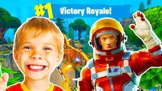 COOLEST 6 YEAR OLD'S FIRST FORTNITE WIN!: HIGH EXPLOSIVES v2