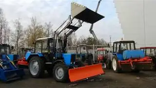 МТЗ 82 с погрузчиком Универсал и Щеточным оборудованием