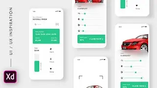 Car Insurance Claim using AR - UI/UX inspiration # Adobe XD