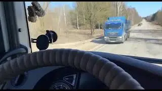 Дорога через Тверь по пути на погрузку в Бежецк начало апреля 2023