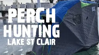 Catching Dinner, Ice Fishing for Perch Lake St. Clair
