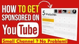 YouTube sponsor for SMALL CHANNELS BEST Sponsorships for UNDER 500 SUBSCRIBERS (get sponsored today)