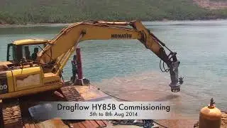Насос Dragflow HY85B (360 м³/час) // Проверка работоспособности насоса на  экскаваторе, на понтоне