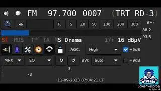 FM DX TRT Radyo 3 on 97,7 MHz from Demirköy Kırklareli daily in Bucharest