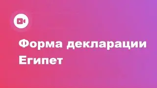 Форма декларации Египет