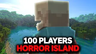 I Invited 100 Players to Horror Island in Minecraft