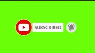 YouTube subscribe button and bell icon -green screen animated
