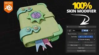I Modeled a 3D Spellbook Using ONLY 1 Modifier 🪄 (554 KB File!)