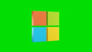 Microsoft 3D Logo | Green Screen Background Video