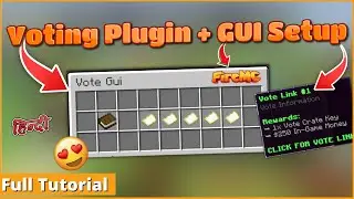 How To Setup Voting Plugin on A Minecraft Server | Voting GUI Config Minecraft | Setup Voting Plugin
