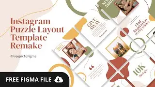 Remake Instagram Puzzle Layout Template Freepik with Figma
