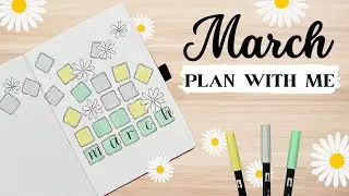 BULLET JOURNAL // March 2022 Plan With Me // Simple, easy anyone can create Wordle Theme!