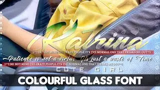 || Custom Glass Font with Colour Gradient In Ps Touch || Anshul EditX