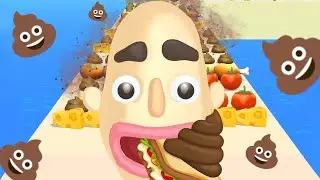 💩 Poop Sandwich Challenge - Sandwich Runner Funny Mobile Gameplay iOS Android MAX LEVEL