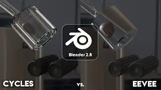 Blender 2.8 | Cycles vs. Eevee | Softbody + Fluid Simulation | Raytrace vs. Realtime | 4K