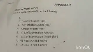 ZOOLOGY INSTRUCTIONS H.S.C -part -II. EXAMS PRACTICAL 2022