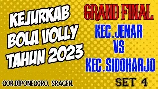 SET 4 || KEJURKAB BOLA VOLI SRAGEN 2023 || KEC. JENAR VS KEC. SIDOHARJO