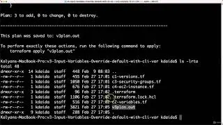 46. Terraform Input Variables   Override default value with  var argument