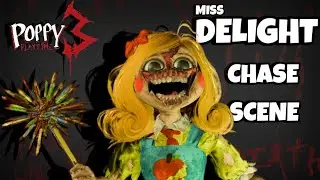 POPPY PLAYTIME CHAPTER 3 - Miss Delight Chase Scene With Jumpscare and Final Endings