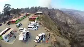 Drone volando post incendio en Valparaíso Marzo 2015