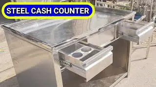 steel cash counter || ss cash counter design || steel shop Mai courier || main counter design 2023