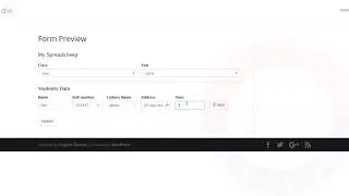 Gather form data like Excel Datasheet in WordPress